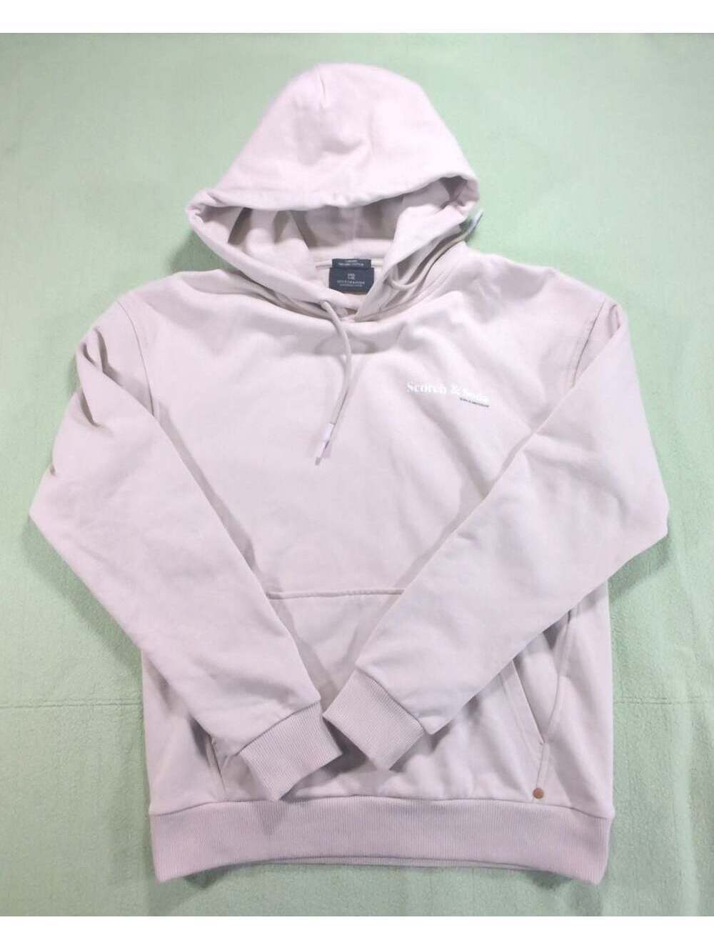 Scotch & Soda Organic Cotton Born in Amsterdam Hoodie Cream Beige